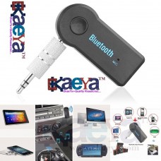 OkaeYa- BT310 Bluetooth 4.0 Car Kit Wireless Music Audio Receiver A2DP Stereo Streaming Adapter With 3.5mm Output For Home And Car Sound System Compatible With All Android And IOS Devices (Random Colour)